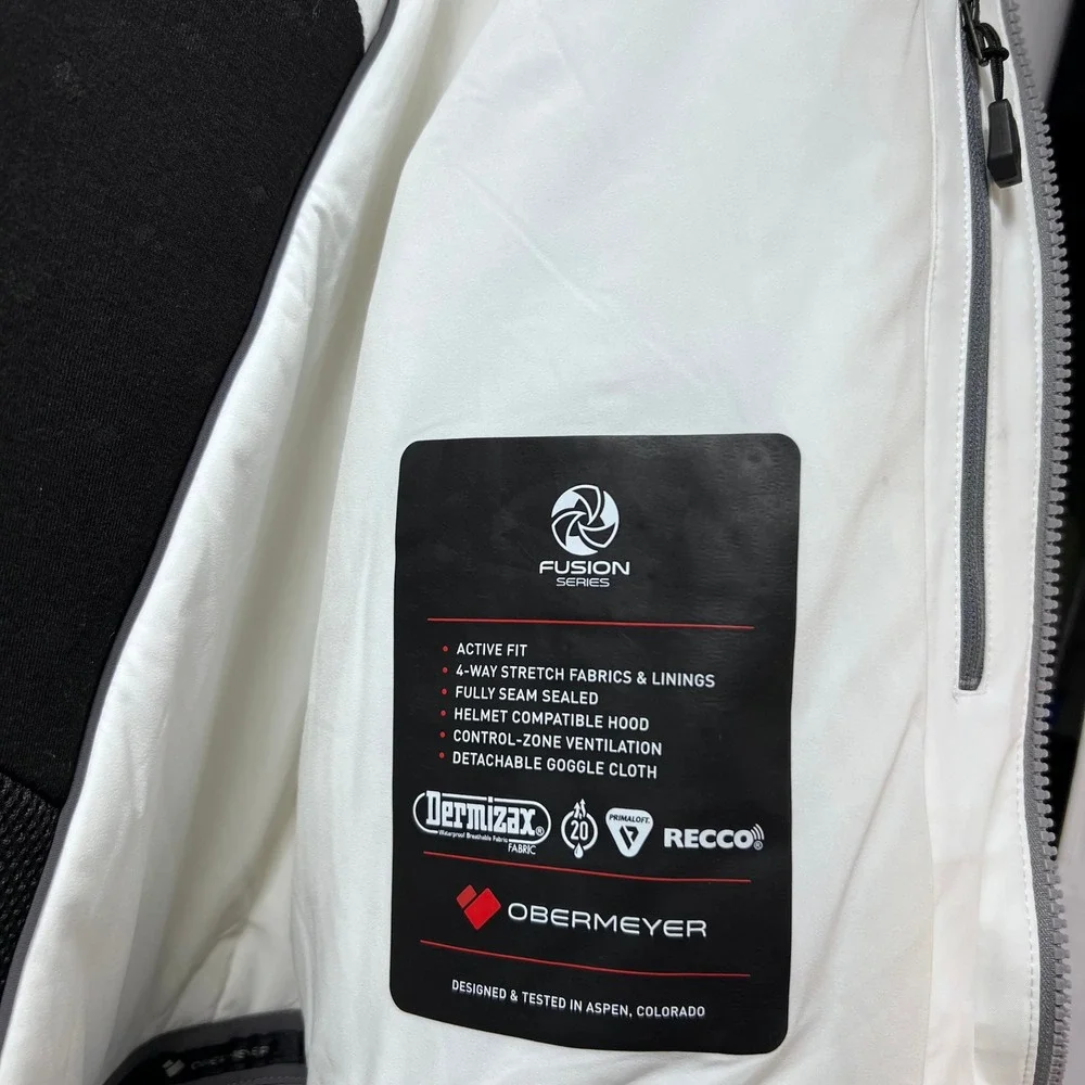 OBERMEYER Men's White Stout Jacket L